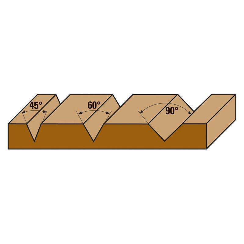 38X19X12 Z=1 a=90° JİLETLİ V FREZE BIÇAĞI SAPLI (W170.380.R) - 3