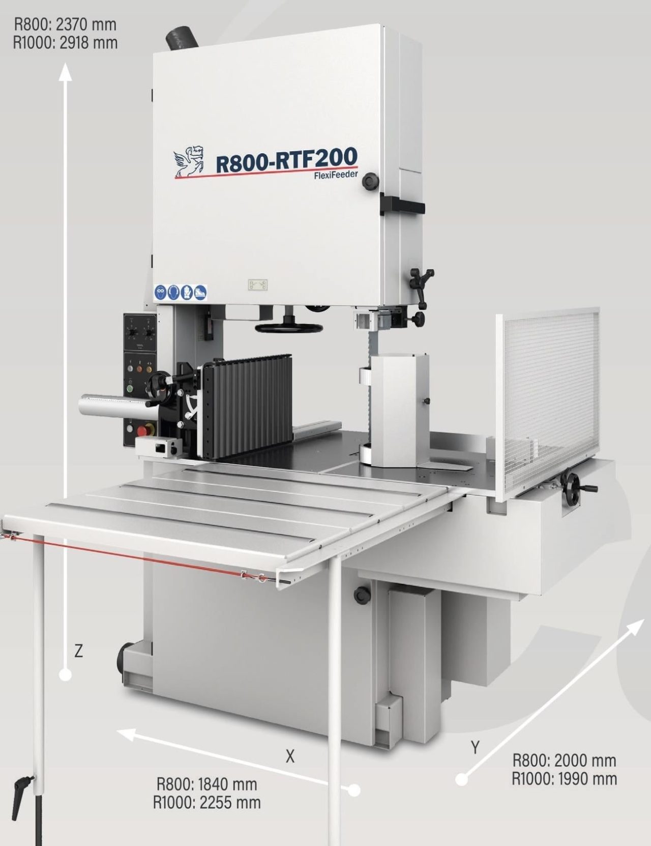 CENTAURO R800 RTF200 ENDÜSTRİYEL OTOMATİK BESLEMELİ ŞERİT TESTERE MAKİNASI 380V (R-800) - 2