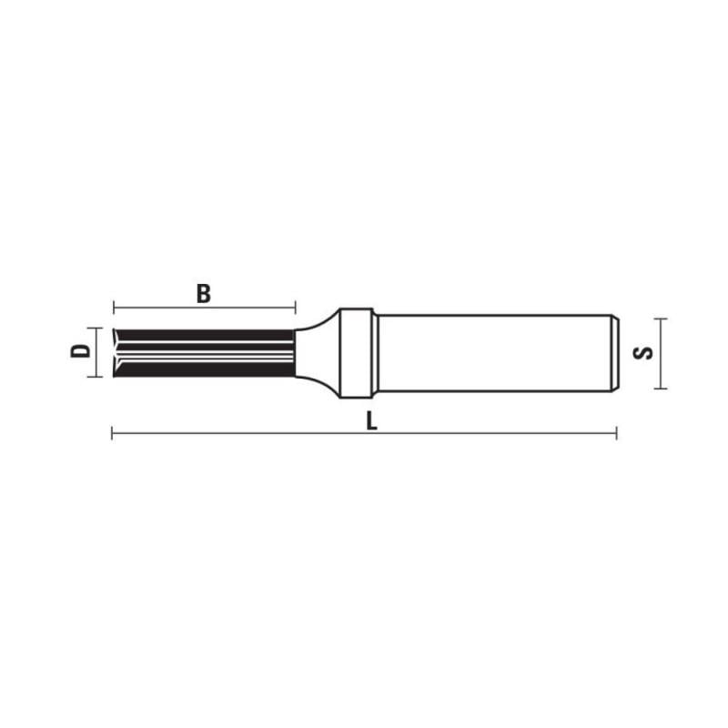 6X21X12 Z=3 ROCKET KAYNAKLI FREZE BIÇAĞI SAPLI (T113.061.R) - 2