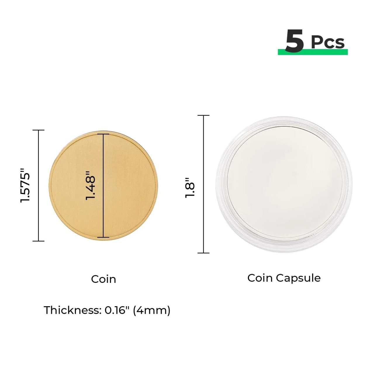 xTool ÜSTÜ BOŞ PİRİNÇ COIN (5 ADET) (P5020547) - 3