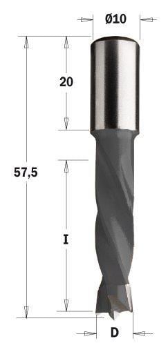 10X30X57.5 S:10X20 SAĞ DÜBEL ( Y.DELİK ) MATKAP UCU (BBH3.100.030.057.00R) - 2