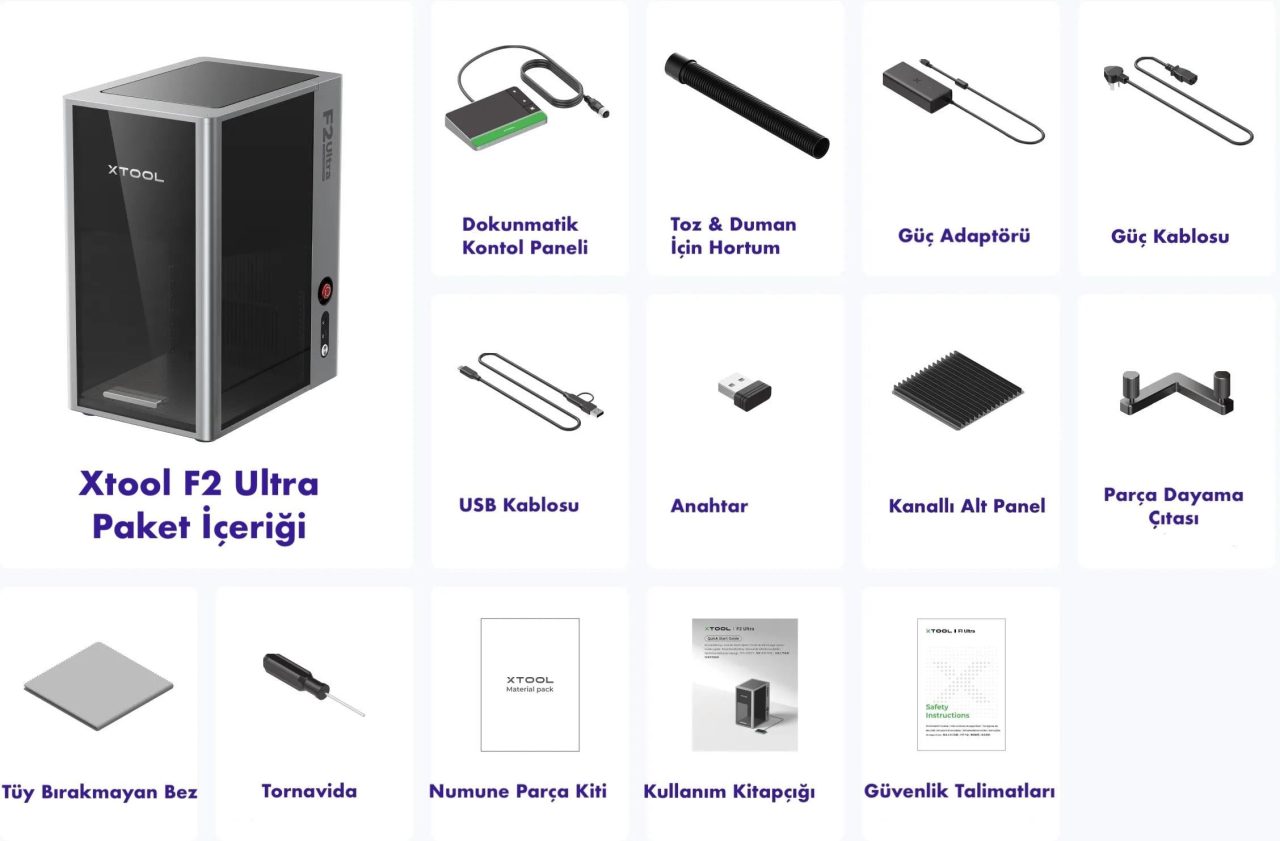 xTool F2 ULTRA LAZER MAKİNASI (P1010155) - 2