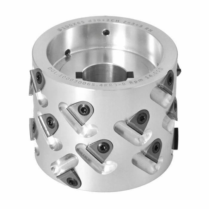100X65X30 Z=3+3 RH 45°DİA DEĞİŞEBİLİR JİLETLİ ALÜMİNYUM ÖN FREZE (DGL.100030065.4RB3) - 1