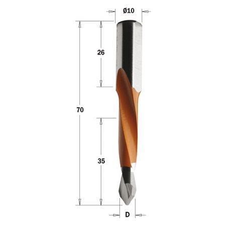 5X35X70 SOL SİVRİ ( T.DELİK ) KOMPLE KARBÜR MATKAP UCU XTREME (TBX2.050.035.070.01L) - 3